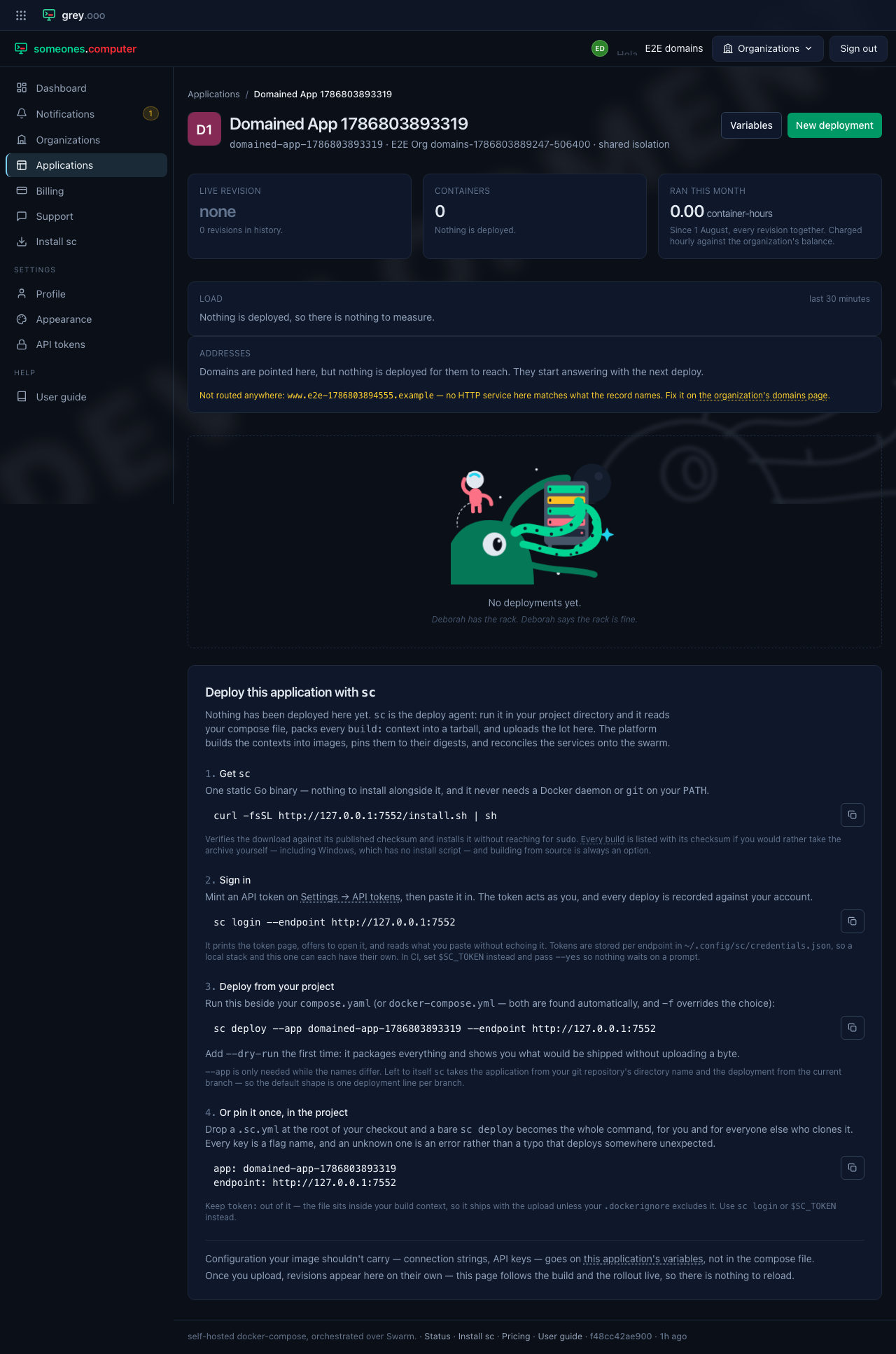 An application's addresses